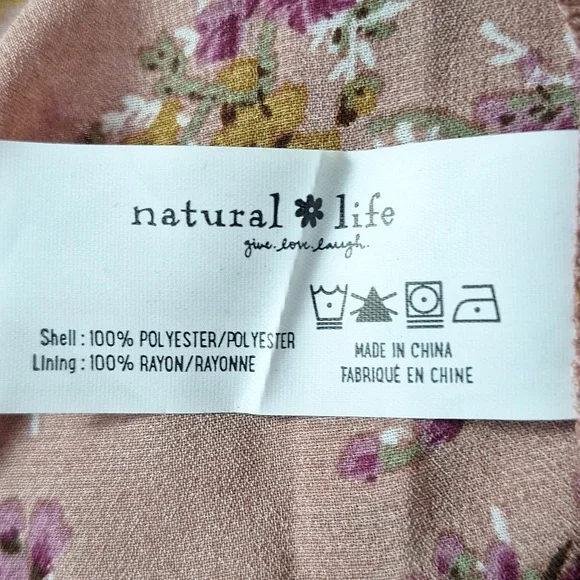 Natural Life Boho Floral Cottagecore Prairie Feminine Bell Sleeve Maxi Dress *M - Picture 12 of 13